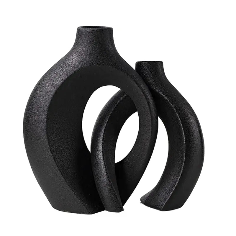 ミニマリストな空間を彩る、ヨーロッパスタイル セラミック花瓶セット | European Ceramic Vase Set - Minimalist Home Decor