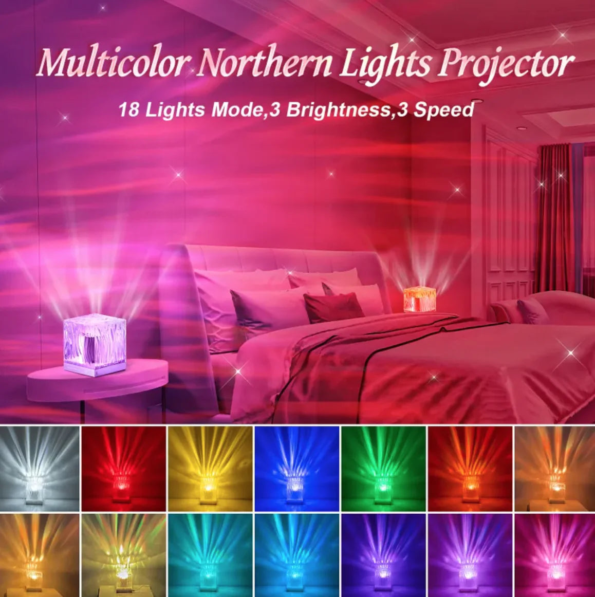 オーロラリップル投影ランプ | Northern Lights Ripple Projection Lamp