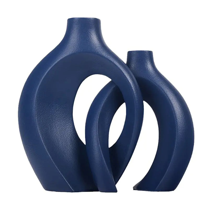 ミニマリストな空間を彩る、ヨーロッパスタイル セラミック花瓶セット | European Ceramic Vase Set - Minimalist Home Decor