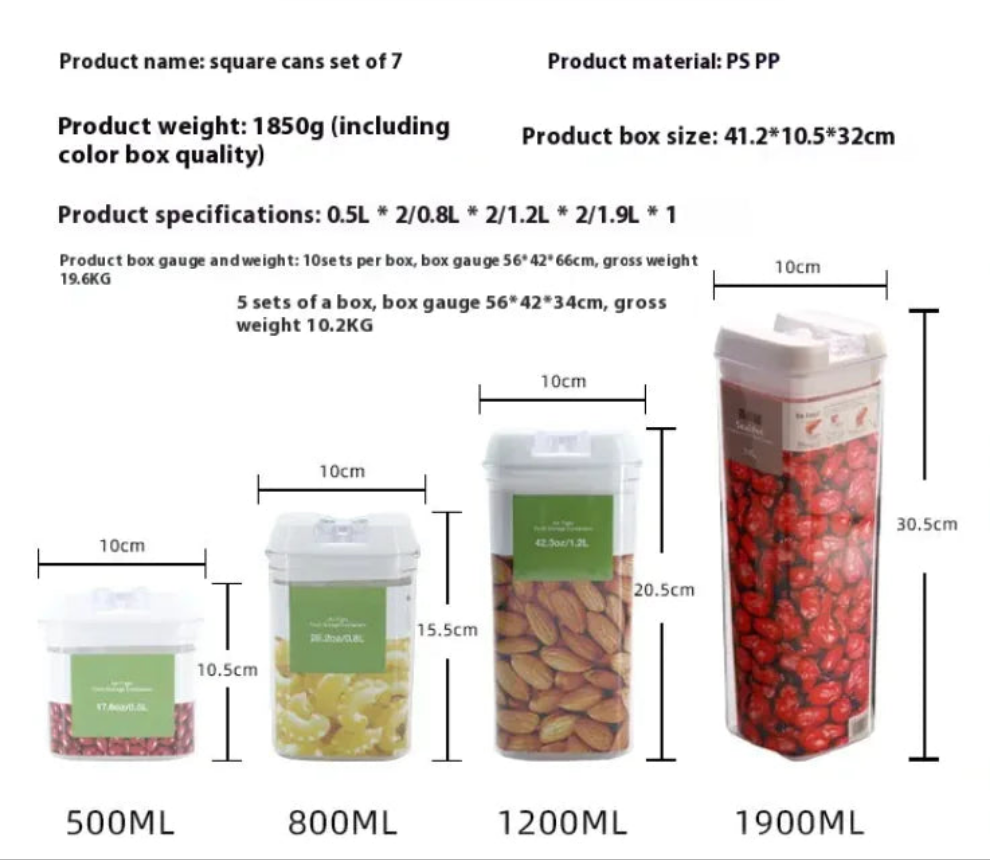 Transparent Storage Jar | 透明密封保存容器