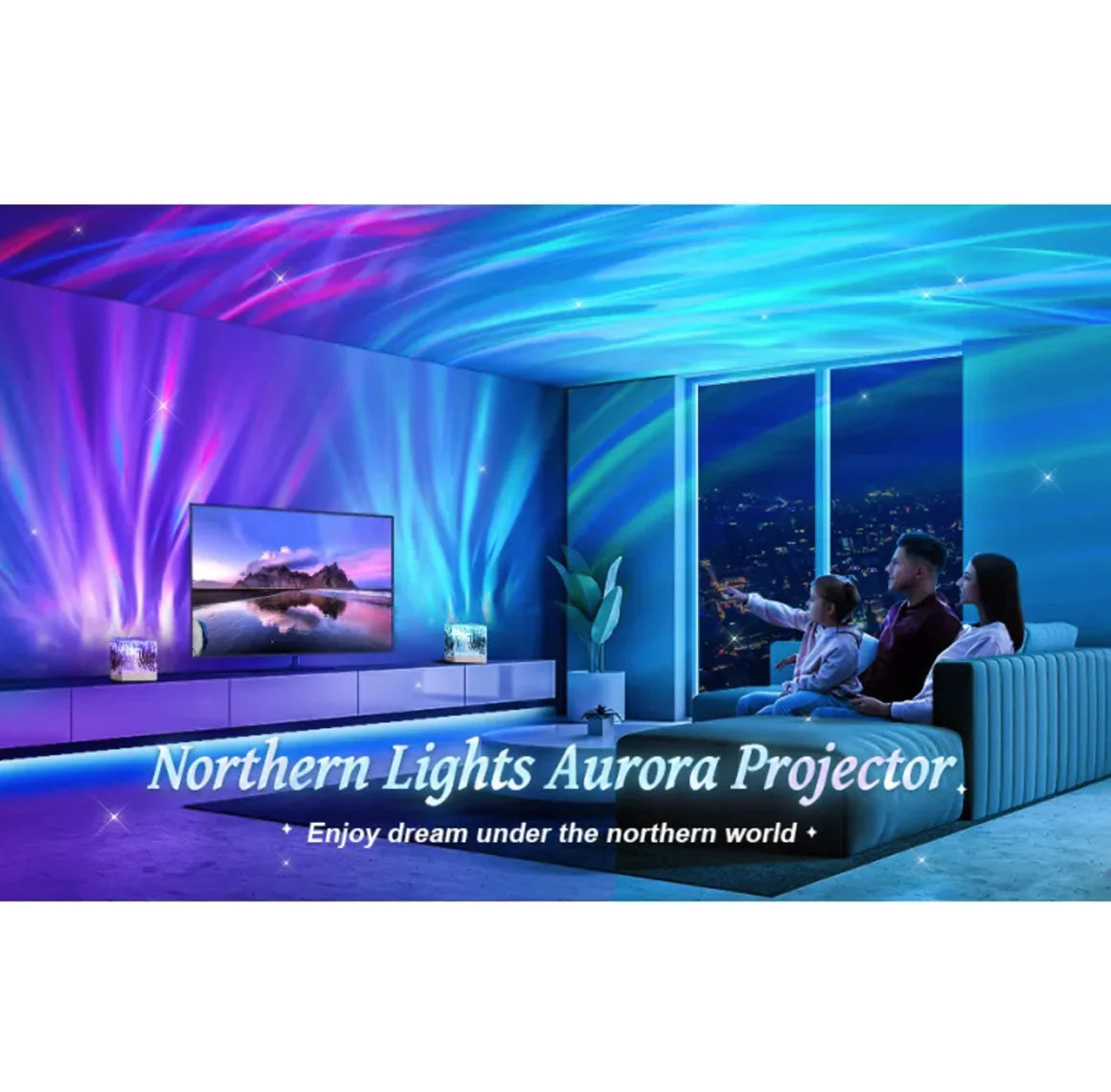 オーロラリップル投影ランプ | Northern Lights Ripple Projection Lamp