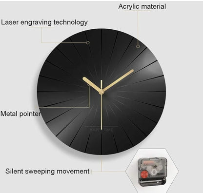 クリエイティブ3Dウォールクロック | Creative Acrylic 3D Wall Clock